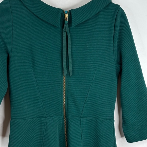 Boden Marisa Ottoman Dress 8 Emerald Green Christmas Midi Ribbed Holiday Formal - Picture 7 of 13